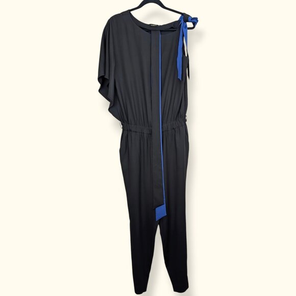 Lakbi Black & Blue Asymmetrical Jumpsuit - Picture 7 of 8